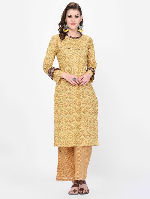 printed straight kurta - 16638018 - Standard Image - 1
