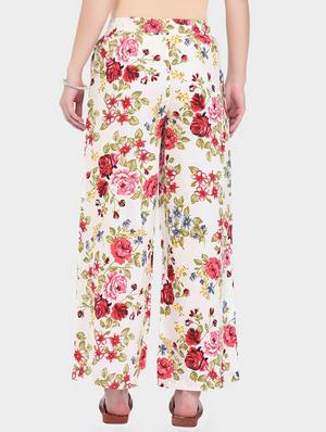 high rise floral palazzo - 16638037 - Standard Image - 3