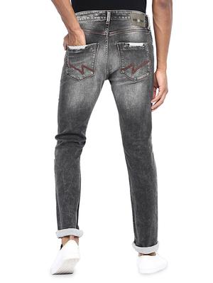 grey heavy washed ripped denim jeans - 16638326 - Standard Image - 3