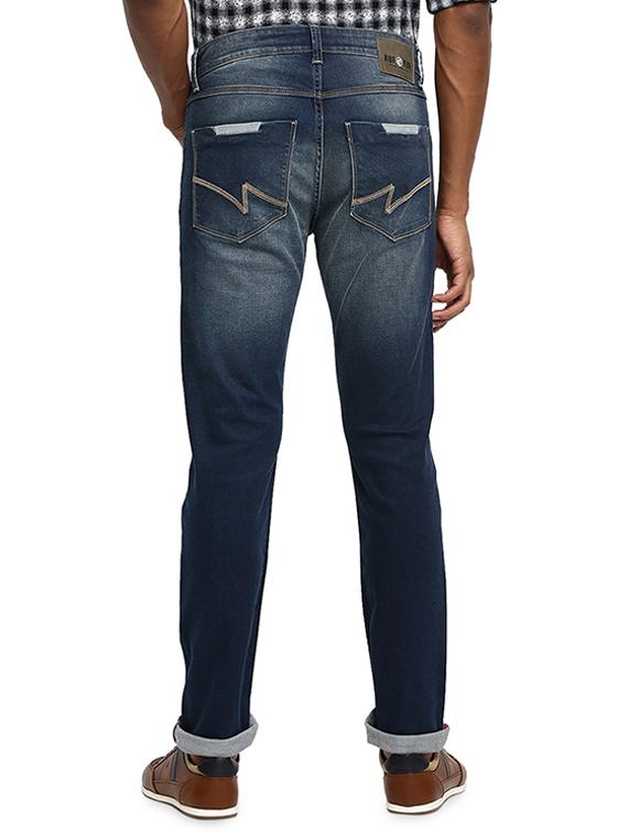 navy blue light washed ripped denim jeans - 16638335 - Zoom Image - 3