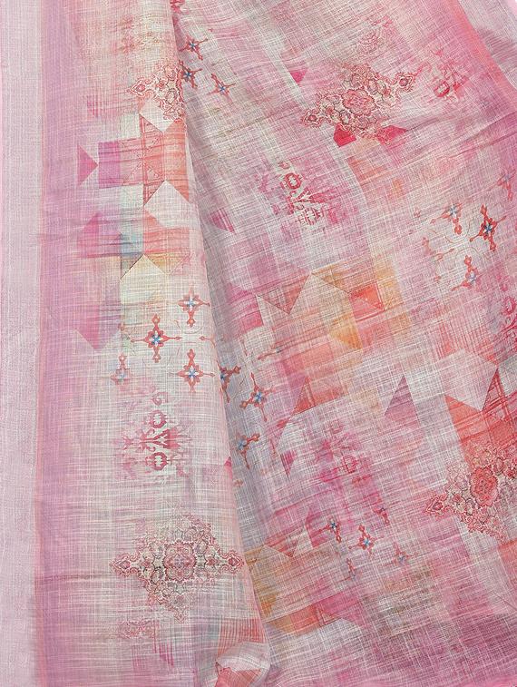 abstract bordered saree with blouse - 16638363 - Zoom Image - 3