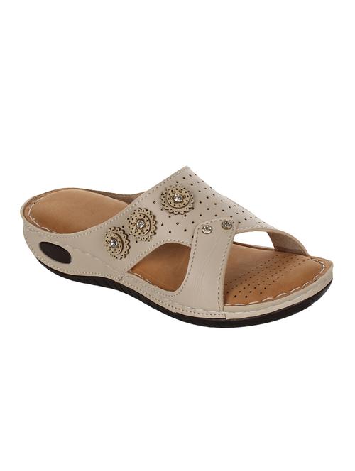 beige slippers flip flops - 16640354 - Standard Image - 1