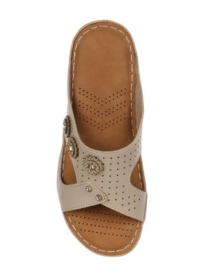 beige slippers flip flops - 16640354 - Standard Image - 3