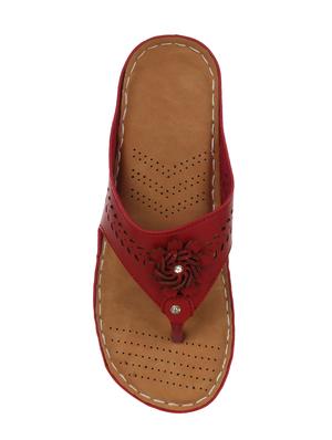 red slippers flip flops - 16640359 - Standard Image - 3