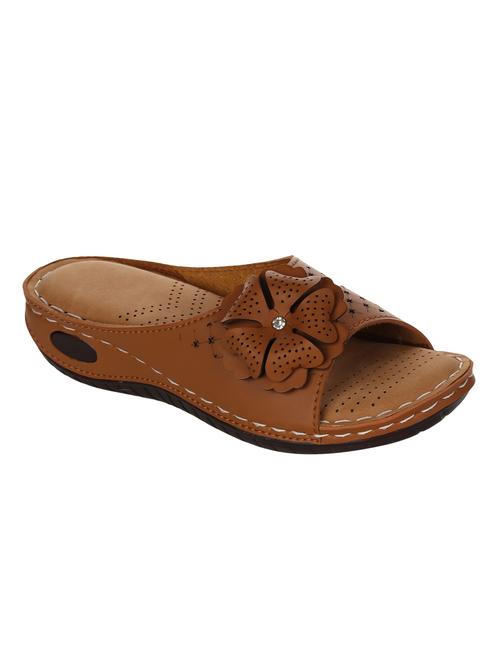 tan slippers flip flops - 16640361 - Standard Image - 1