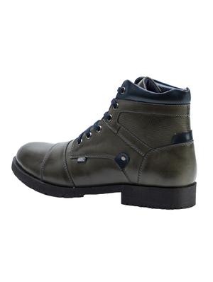 grey leatherette high ankle boots - 16641173 - Standard Image - 3