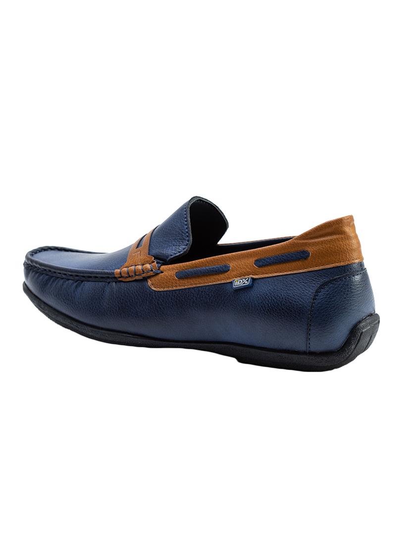 blue leatherette slip on loafers - 16641177 - Zoom Image - 3