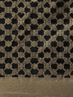 self-design banarasi saree with blouse - 16641208 - Standard Image - 3