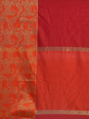 self-design banarasi saree with blouse - 16641217 - Standard Image - 3