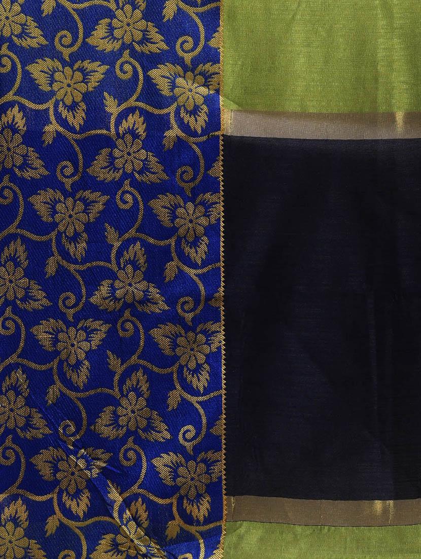self-design banarasi saree with blouse - 16641223 - Zoom Image - 3