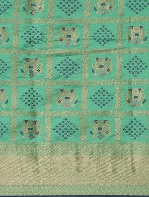 self-design banarasi saree with blouse - 16641236 - Standard Image - 3