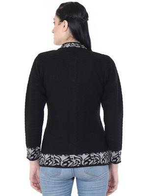 mandarin neck floral wool cardigan - 16641302 - Standard Image - 3