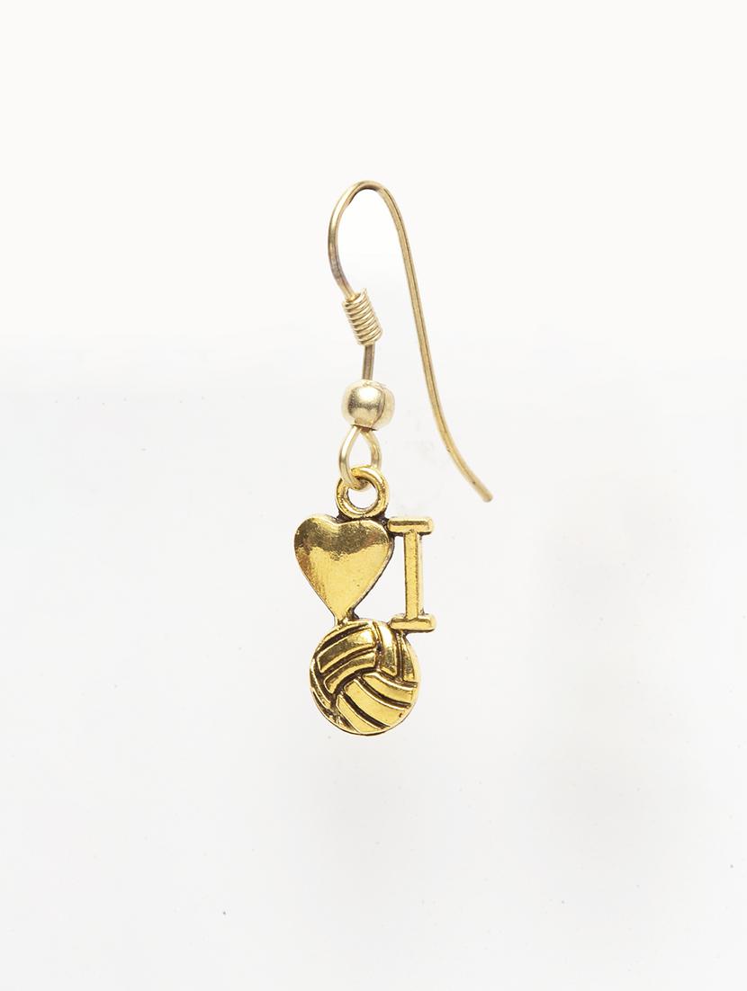 gold metal drop earring - 16641667 - Zoom Image - 3