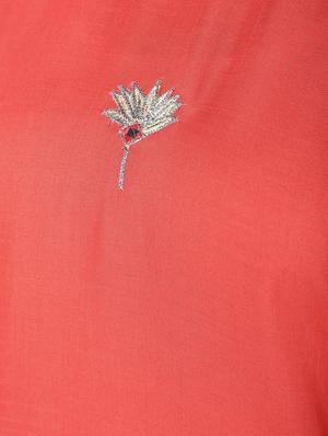zari embroidered a-line kurti - 16641697 - Standard Image - 6