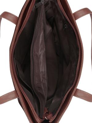 brown leatherette (pu) regular tote - 16642630 - Standard Image - 3