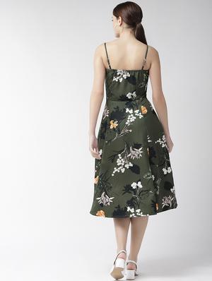 shoulder strap floral a-line dress - 16642819 - Standard Image - 3