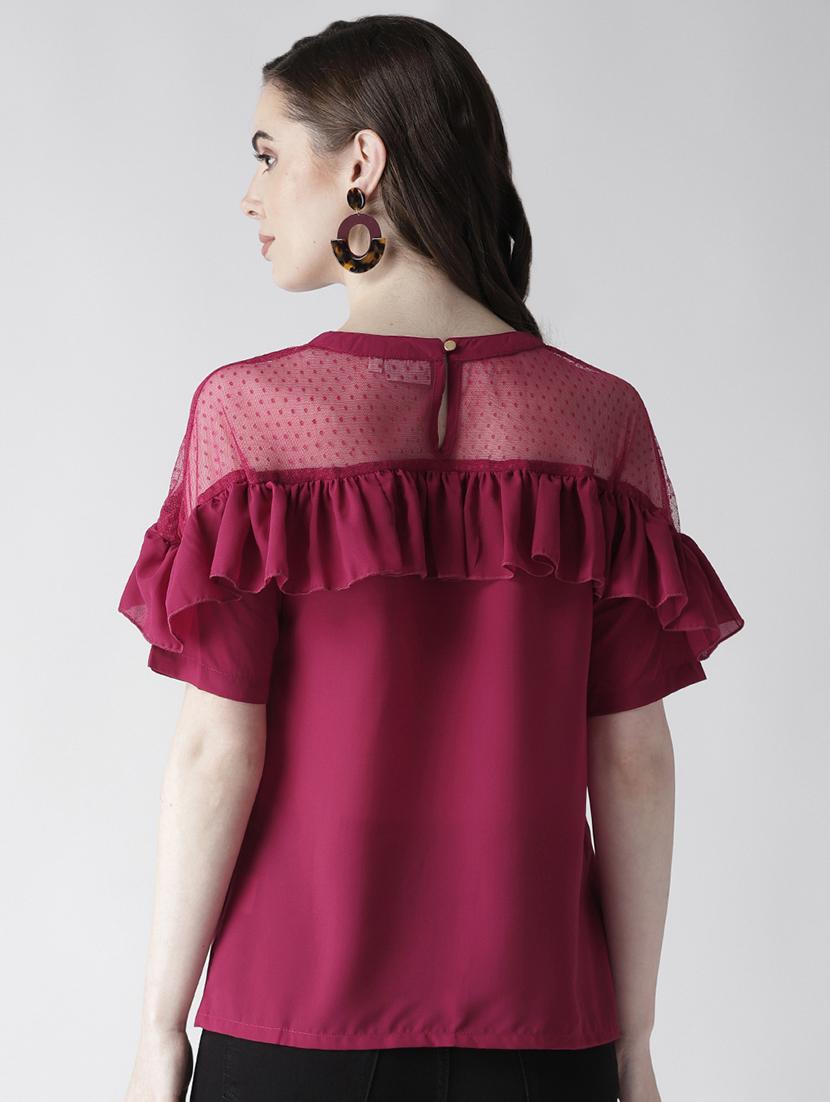 ruffle detail mesh inserted top - 16642835 - Zoom Image - 3