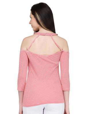 choker neck striped top - 16642841 - Standard Image - 3