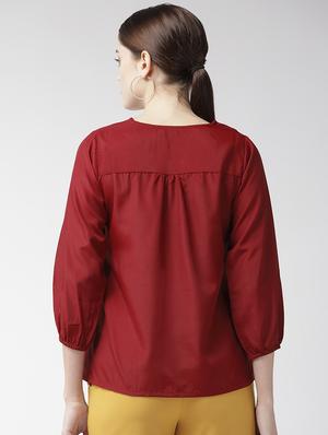 tassel tie up embroidered top - 16642877 - Standard Image - 3