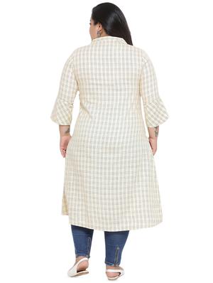 floral embroidered a-line kurta - 16642931 - Standard Image - 3
