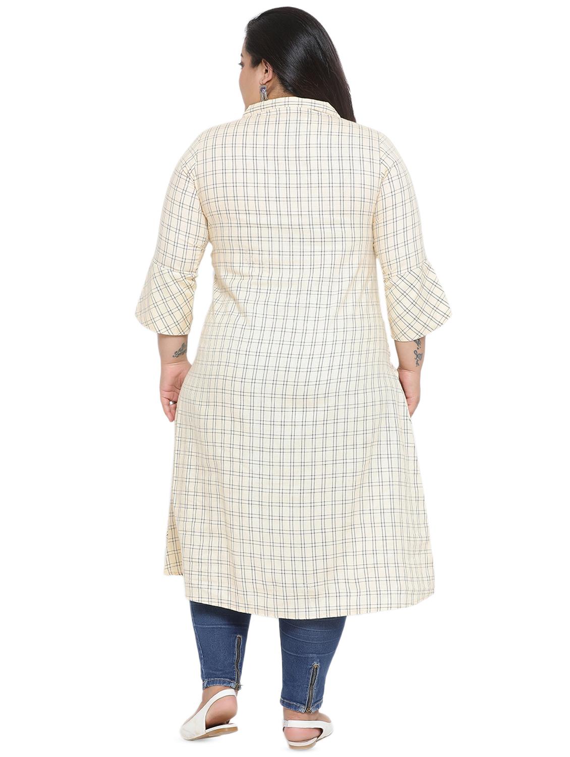 floral embroidered a-line kurta - 16642931 - Zoom Image - 3