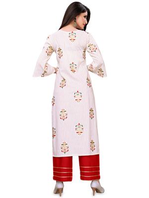 block print straight kurta - 16643051 - Standard Image - 3