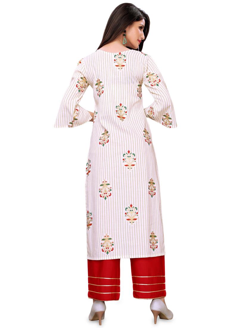 block print straight kurta - 16643051 - Zoom Image - 3
