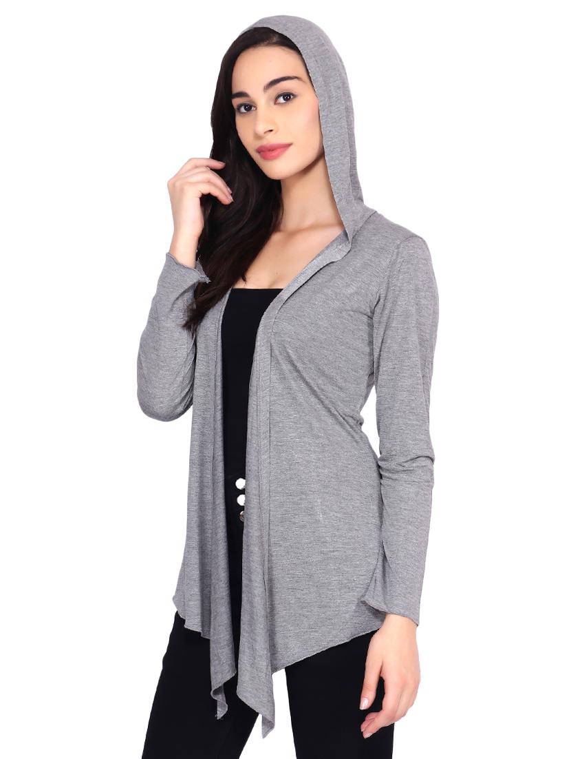hooded neck asymmetric shrug - 16643370 - Zoom Image - 3