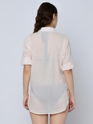 roll up sleeved polka dots coverup - 16643510 - Standard Image - 3
