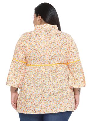bell sleeved floral shirt tunic - 16643530 - Standard Image - 3