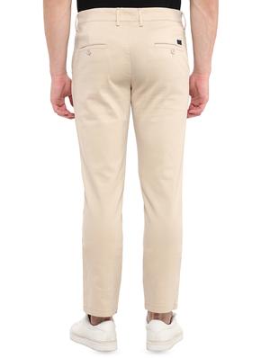 beige solid chinos - 16643825 - Standard Image - 3