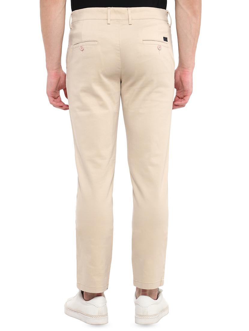 beige solid chinos - 16643825 - Zoom Image - 3