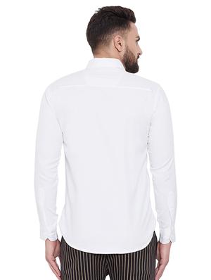 white solid casual shirt - 16643978 - Standard Image - 3