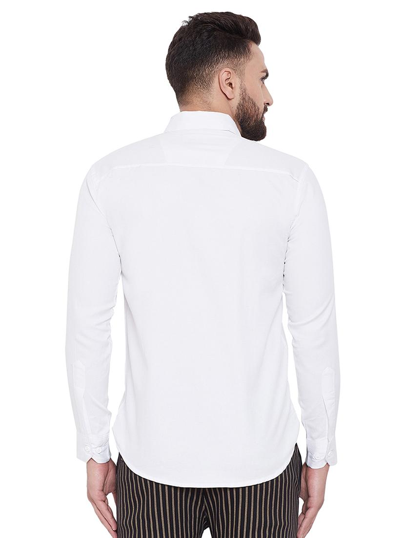 white solid casual shirt - 16643978 - Zoom Image - 3