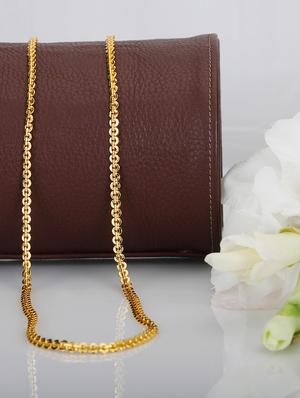 gold brass chain necklace - 16644094 - Standard Image - 3