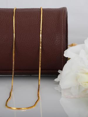 gold brass chain necklace - 16644098 - Standard Image - 3