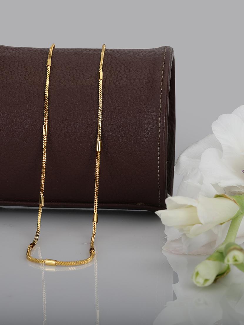 gold brass chain necklace - 16644109 - Zoom Image - 3
