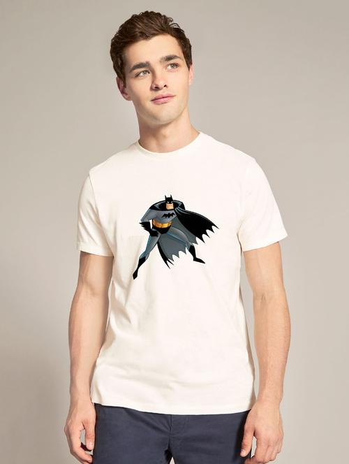 beige chest print t-shirt - 16644174 - Standard Image - 1