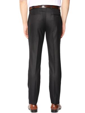 black solid flat front formal trouser - 16644182 - Standard Image - 3