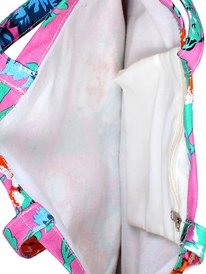 pink canvas printed shopping bag - 16644294 - Standard Image - 3
