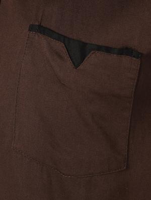 brown solid casual shirt - 16644656 - Standard Image - 6