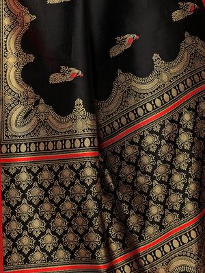 self-design banarasi saree with blouse - 16644660 - Standard Image - 3