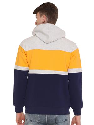 navy blue printed color block sweatshirt - 16644688 - Standard Image - 3