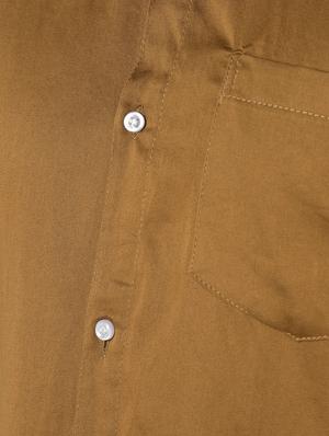 brown solid casual shirt - 16644702 - Standard Image - 6