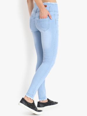 button detail distressed jeans - 16644882 - Standard Image - 3