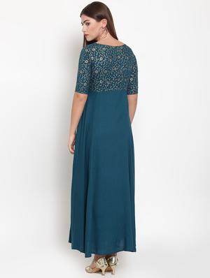 fit & flare ethnic dress - 16645028 - Standard Image - 3