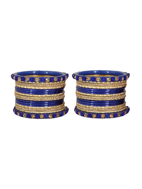 blue gold tone brass bangles - 16645040 - Standard Image - 1