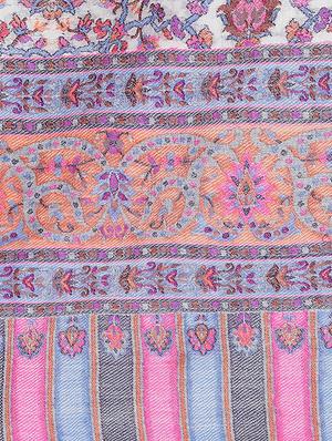 floral wool shawl - 16645171 - Standard Image - 3