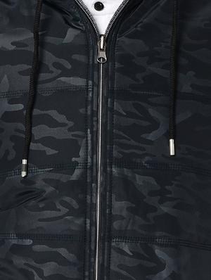 navy blue printed reversible quilted jacket - 16645380 - Standard Image - 6