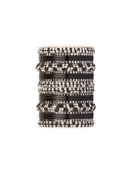 black sliver tone metal bangle - 16645405 - Standard Image - 1
